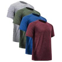 Kit 4 Camisetas Masculinas Dry Fit Malha Fria Moda Fitness Manga curta para academia - Original Kit 4 Camisetas Masculinas Dry Fit Malha Fria Moda Fitness Manga curta para academia - Original