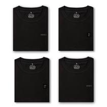Kit 4 Camisetas Pima cor Preto