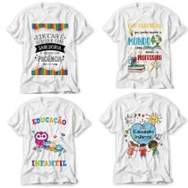 KIT 4 camisetas professora educação infantil - Mavili Criativa