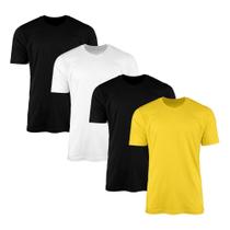 Kit 4 Camisetas SSB Brand Masculina Lisa Básica 100% Algodão
