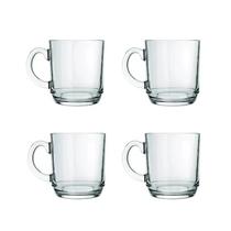 Kit 4 Caneca Aspen Diamante 300ml Café Chá Xícara