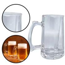 Kit 4 Caneca Chopp 380ml Cerveja Alça Reforçada Festa Churrasco Decoração Grosso Resistente Quedas - Praticasa