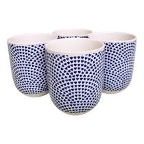 Kit 4 Caneca de Chá Porcelana Flores Xicara Copo 150ml Kit 4 Caneca de Chá Porcelana Flores Xicara Copo 150ml