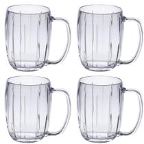 Kit 4 Caneca Liv Acrílico Cristal Luxo Chopp 750Ml Paramount