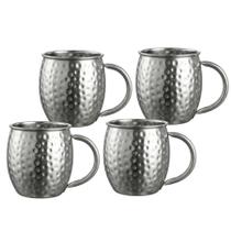 Kit 4 Caneca Moscow Mule Inox Em Martelada Drink Bar 580ml Kit 4 Caneca Moscow Mule Inox Em Martelada Drink Bar 580ml