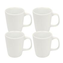 Kit 4 Canecas 250ml em Porcelana Branca