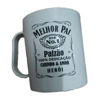 Kit 4 canecas 400ml estampa personalizada escrita "pai meu heroi" ou "melhor pai" na cor branca ou preta Kit 4 canecas 400ml estampa personalizada escrita "pai meu heroi" ou "melhor pai" na cor branca ou preta