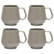 Kit 4 Canecas Café Chá Chubby 330ml Chia Oxford