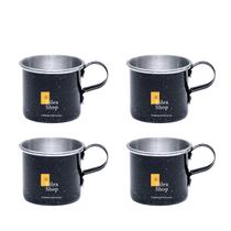 Kit 4 Canecas Coloridas Xícaras Retrô Em Alumínio Café Chá