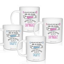 Kit 4 Canecas Convite Especial Lembrança Para Pajem&Daminha