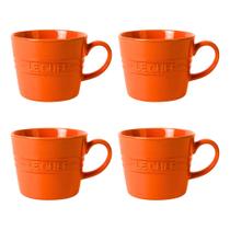 Kit 4 Canecas De Cerâmica Le Chef Para Chá Café 300ml