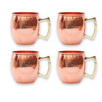 Kit 4 Canecas De Cobre Puro 500 ML Com Alça De Bronze- 5% OFF