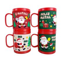 Kit 4 Canecas de Natal Emborrachada Copo Natalino 320ml Kit 4 Canecas de Natal Emborrachada Copo Natalino 320ml