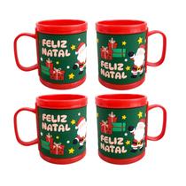 Kit 4 Canecas de Natal Emborrachada Copo Natalino 320ml Kit 4 Canecas de Natal Emborrachada Copo Natalino 320ml