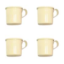 Kit 4 Canecas Em Alumínio Estilo Moscow Mule Decor - Bege