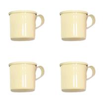 Kit 4 Canecas em alumínio estilo Moscow Mule Decor - Bege Kit 4 Canecas em alumínio estilo Moscow Mule Decor - Bege