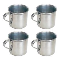 Kit 4 Canecas em alumínio estilo Moscow Mule Decor - Cromada Kit 4 Canecas em alumínio estilo Moscow Mule Decor - Cromada