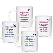 Kit 4 Canecas Lembrança Agradecimento Para Pajem & Daminha