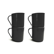 Kit 4 Canecas Plasticas Coloridas 400ml para Eventos Festas Escolas e Personalizaçao