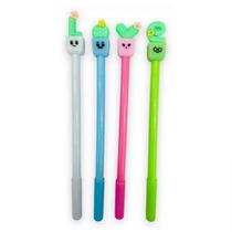 Kit 4 Caneta Esferográfica Decorada Cactos Letras Love Kit 4 Caneta Esferográfica Decorada Cactos Letras Love