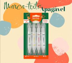 Kit 4 Caneta Marca Texto Apagável Escolar Scrap Lettering