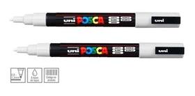 Kit 4 Caneta Marcador Uni Posca Pc-3m 2 Preta 2 Branca