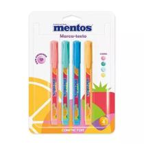Kit 4 Canetas Marca Texto Destaq Mentos Compactor