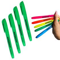 Kit 4 Canetas Marca Texto Neon Masterprint Cor Verde Ponta Chanfrada Kit 4 Canetas Marca Texto Neon Masterprint Cor Verde Ponta Chanfrada