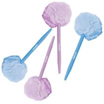 Kit 4 Canetas PomPom Com Corpo De Metal Azul e Rosa LeoArte