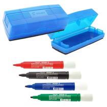 Kit 4 canetas quadro branco wbm-7 + Apagador Pilot