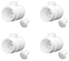 Kit 4 CANHAO HIDROMASSAGEM E VALVULA BRUSTEC