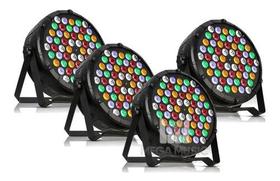 Kit 4 Canhão Refletor Led Par 64 Rgbwa 60 Led 3w Ambar Dmx - SHOWTECH