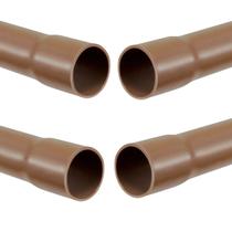 Kit 4 Cano Tubo Pvc Soldável Marrom 25mm 1 Metro Hidráulic
