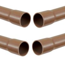 Kit 4 Cano Tubo Pvc Soldável Marrom 50mm 1 Metro Hidráulic