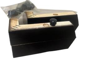 kit 4 cantoneira cor tabaco elegante luxo em madeira para sofá moveis