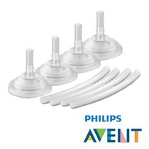 Kit 4 Canudo + 4 Válvula Silicone Flexível Copo Philips Avent