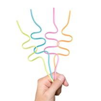 Kit 4 Canudo Maluco Rígido Colorido Espiral Plástico Ha003 Kit 4 Canudo Maluco Rígido Colorido Espiral Plástico Ha003