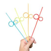 Kit 4 Canudo Maluco Rígido Colorido Espiral Plástico Ha004 Kit 4 Canudo Maluco Rígido Colorido Espiral Plástico Ha004