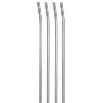 Kit 4 Canudos de Aço Inox Ecológicos 6,3mm 21cm Reutilizáveis Sustentáveis Curvados Bortonaggio Kit 4 Canudos de Aço Inox Ecológicos 6,3mm 21cm Reutilizáveis Sustentáveis Curvados Bortonaggio