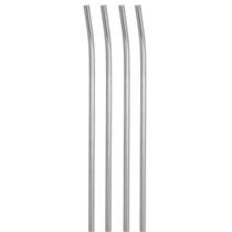 Kit 4 Canudos de Aço Inox Ecológicos 6,3mm 21cm Reutilizáveis Sustentáveis Curvados Bortonaggio Kit 4 Canudos de Aço Inox Ecológicos 6,3mm 21cm Reutilizáveis Sustentáveis Curvados Bortonaggio