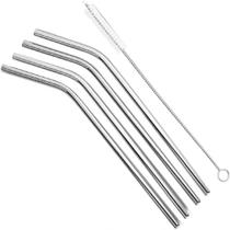 Kit 4 Canudos de Inox + Escova para Limpeza Kit 4 Canudos de Inox + Escova para Limpeza