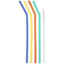 Kit 4 Canudos em Silicone com Escova Buba 13914