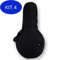 Kit 4 Capa Bag Case Banjo Acolchoada Impermeável Semi Luxo