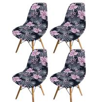 Kit 4 Capa Cadeira Charles Eames Eiffel Pé Palito Malha