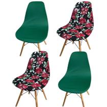 Kit 4 Capa Cadeira Charles Eames Eiffel Pé Palito Malha