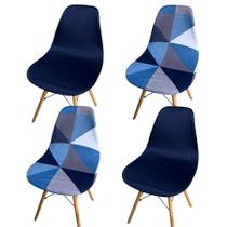 Kit 4 Capa Cadeira Charles Eames Eiffel Pé Palito Malha Kit 4 Capa Cadeira Charles Eames Eiffel Pé Palito Malha