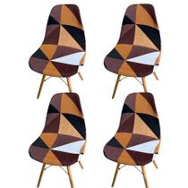 Kit 4 Capa Cadeira Charles Eames Eiffel Pé Palito Malha