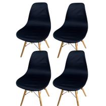Kit 4 Capa Cadeira Charles Eames Eiffel Pé Palito Malha Lisa