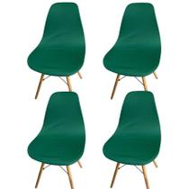 Kit 4 Capa Cadeira Charles Eames Eiffel Pé Palito Malha Lisa