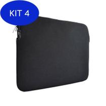 Kit 4 Capa Case para Notebook Classic 15.6 pol - Preto